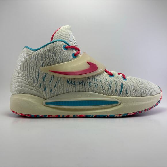 NIKE KD 14 “Cashmere/White/Turquoise” Shoes Men’s Size 13 - Picture 1 of 12